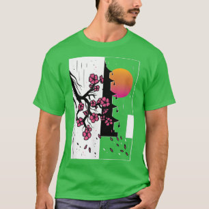 Cherry Blossom Vaporwave Sakura Japanisch Ästhetik T-Shirt