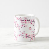 Cherry Blossom Verlassen Hander Monogram Coffee Ta Kaffeetasse (VorderseiteRechts)