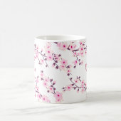 Cherry Blossom Verlassen Hander Monogram Coffee Ta Kaffeetasse (Mittel)