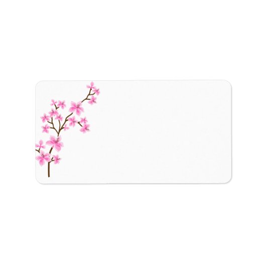 Cherry Blossom Versandanschrift Adressaufkleber (Vorne)
