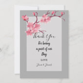 Cherry Blossom vielen Dank Einladung (Vorderseite)