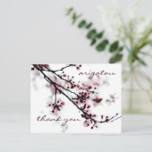 Cherry Blossom Vielen Dank Postkarte (Stehend Vorderseite)