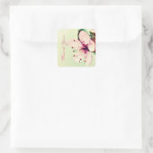 Cherry Blossom Vielen Dank Quadratischer Aufkleber (Tasche)