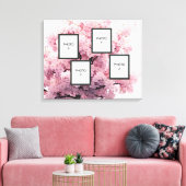 Cherry Blossom Vier-Foto-StretchCanvas Print Leinwanddruck (Insitu (Wohnzimmer))