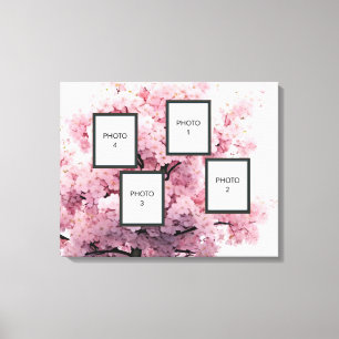 Cherry Blossom Vier-Foto-StretchCanvas Print Leinwanddruck