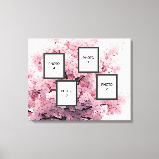 Cherry Blossom Vier-Foto-StretchCanvas Print Leinwanddruck (Vorderseite)