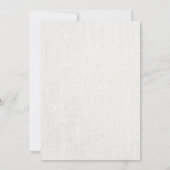 Cherry Blossom Vintag Lantern Linen Wedding Einladung (Rückseite)