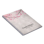 Cherry Blossom Vintag Pink Floral Notizblock (Rechte Seite)