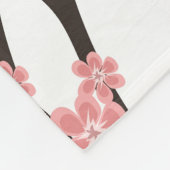 Cherry Blossom: Vintag weiß Nahtlos. Fleecedecke (Ecke)