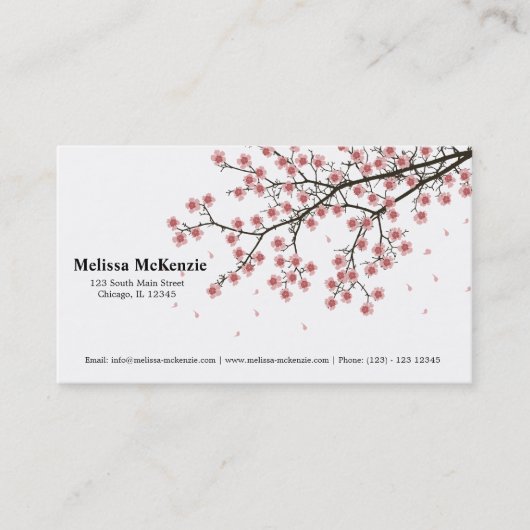 Cherry Blossom Visitenkarte (Vorderseite)