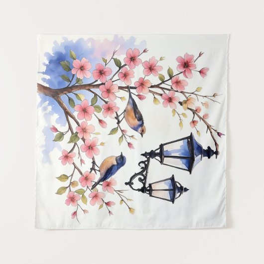 Cherry Blossom Wandteppich (Vorderseite (Horizontal))