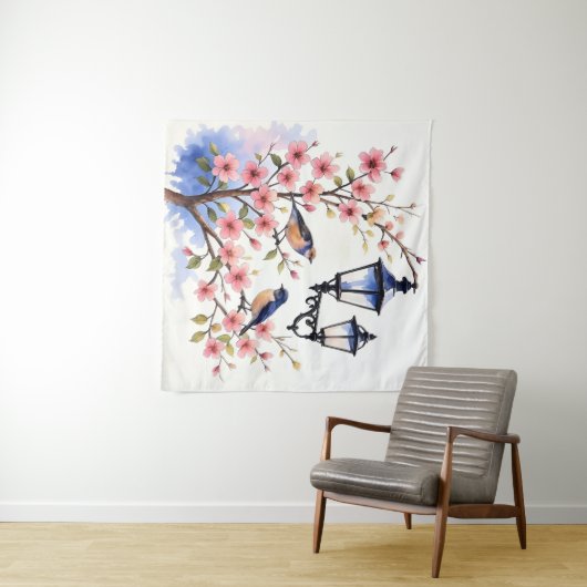 Cherry Blossom Wandteppich (Beispiel (Horizontal))