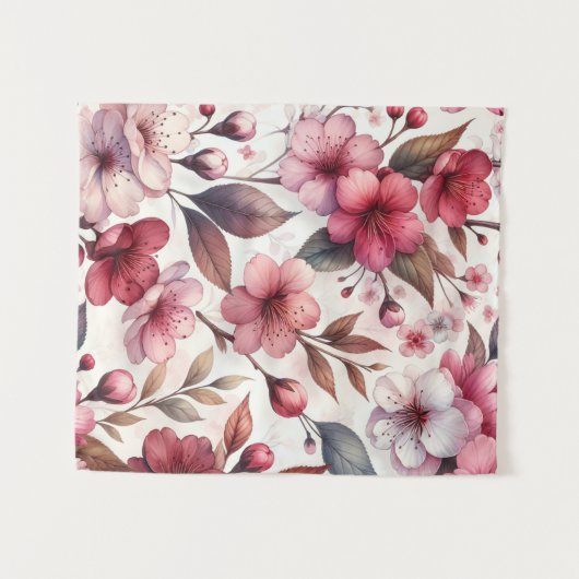 Cherry Blossom Wandteppich (Vorderseite (Horizontal))