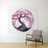 Cherry Blossom Wandteppich (Beispiel (Horizontal))