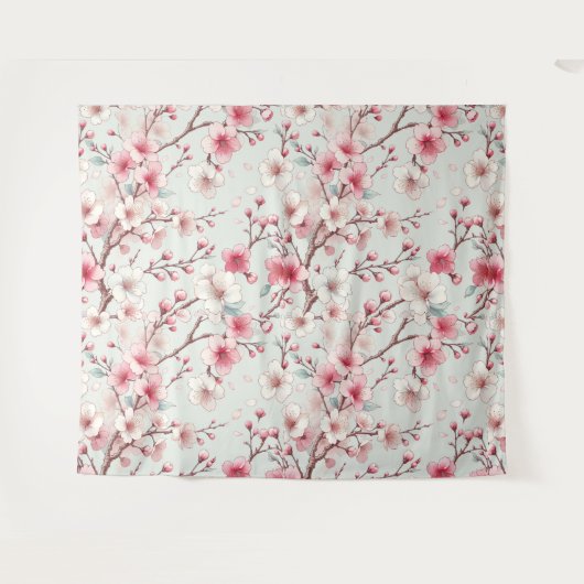Cherry Blossom Wandteppich (Vorderseite (Horizontal))