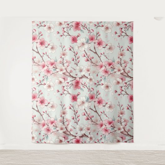 Cherry Blossom Wandteppich (Vorderseite)