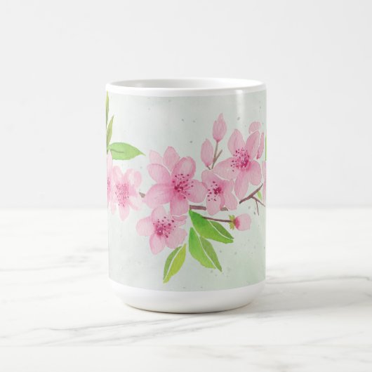 Cherry Blossom Wassercolor Kaffeetasse (Mittel)
