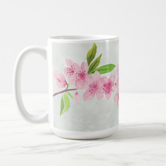 Cherry Blossom Wassercolor Kaffeetasse (Links)