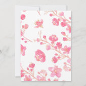 Cherry Blossom Wassercolor Save The Date (Rückseite)