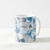 Cherry Blossom Wasserfarbe: Nahtlose Apfelbaum-Pat Kaffeetasse (VorderseiteRechts)