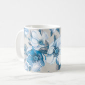 Cherry Blossom Wasserfarbe: Nahtlose Apfelbaum-Pat Kaffeetasse (Vorderseite Links)
