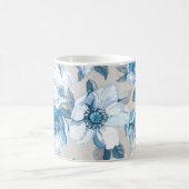 Cherry Blossom Wasserfarbe: Nahtlose Apfelbaum-Pat Kaffeetasse (Mittel)
