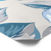 Cherry Blossom Wasserfarbe: Nahtlose Apfelbaum-Pat Poster (Ecke)