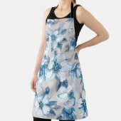 Cherry Blossom Wasserfarbe: Nahtlose Apfelbaum-Pat Schürze (InSitu)