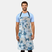 Cherry Blossom Wasserfarbe: Nahtlose Apfelbaum-Pat Schürze (Getragen)