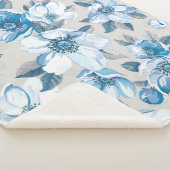 Cherry Blossom Wasserfarbe: Nahtlose Apfelbaum-Pat Sherpadecke (3/4)