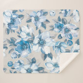 Cherry Blossom Wasserfarbe: Nahtlose Apfelbaum-Pat Sherpadecke (Vorderseite (Horizontal))