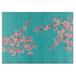 Cherry Blossom Watercolor Cutting Board  Schneidebrett