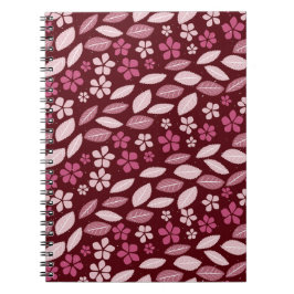 Cherry Blossom Way - Burgundy Spiral Foto Notebook Notizblock