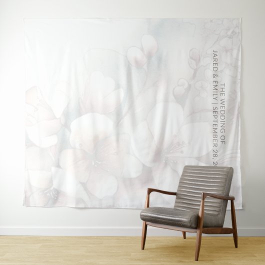 Cherry Blossom Wedding Backdrop (Art. 2) Wandteppich (Beispiel (Horizontal))