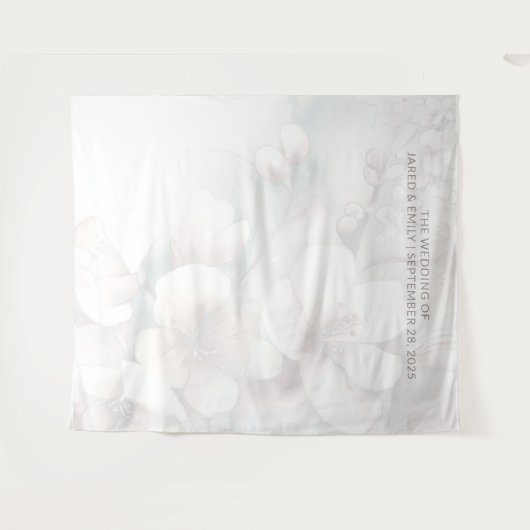 Cherry Blossom Wedding Backdrop (Art. 2) Wandteppich (Vorderseite (Horizontal))