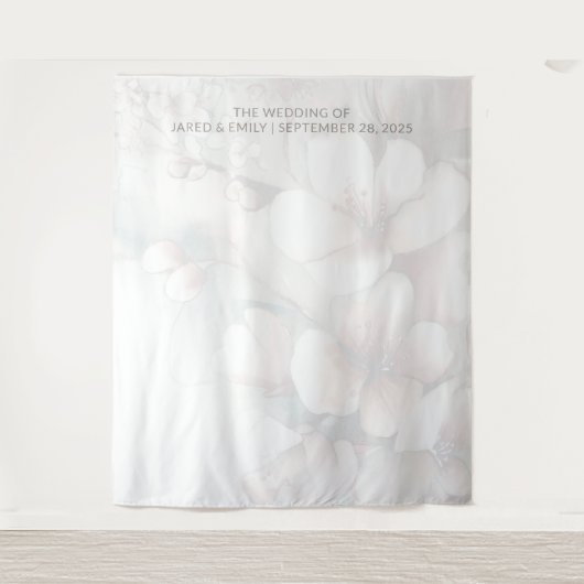 Cherry Blossom Wedding Backdrop (Art. 2) Wandteppich (Vorderseite)