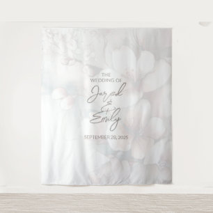 Cherry Blossom Wedding Background Wandteppich