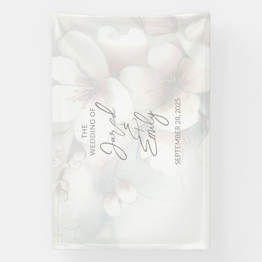 Cherry Blossom Wedding Banner (Vertikal)