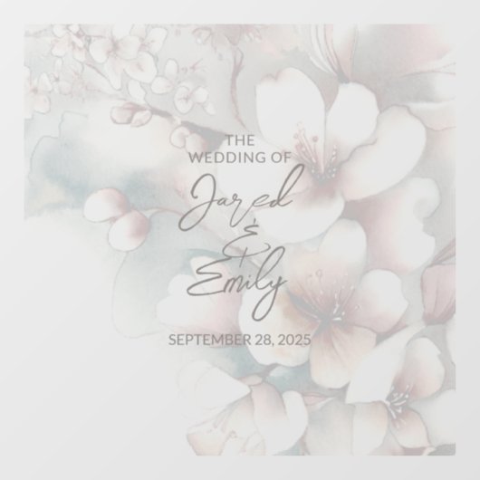 Cherry Blossom Wedding Banner Floor Decal Fensteraufkleber (Blatt)