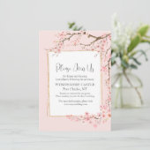 Cherry Blossom Wedding Begleitkarte (Stehend Vorderseite)