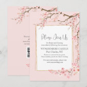 Cherry Blossom Wedding Begleitkarte (Vorne/Hinten)
