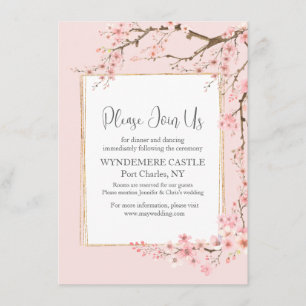 Cherry Blossom Wedding Begleitkarte