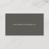 Cherry Blossom Wedding Business Card (aquamarin) Begleitkarte (Rückseite)