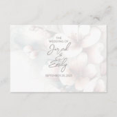 Cherry Blossom Wedding Card mit QR Code Begleitkarte (Vorderseite)