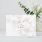 Cherry Blossom Wedding Card mit QR Code Begleitkarte (Stehend Vorderseite)