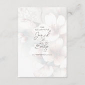 Cherry Blossom Wedding Card mit QR Code Begleitkarte (Vorderseite)