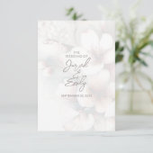 Cherry Blossom Wedding Card mit QR Code Begleitkarte (Stehend Vorderseite)