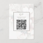 Cherry Blossom Wedding Card mit QR Code Begleitkarte (Rückseite)