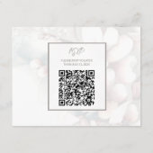 Cherry Blossom Wedding Card mit QR Code Begleitkarte (Rückseite)