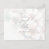 Cherry Blossom Wedding Card mit QR Code Begleitkarte (Vorderseite)